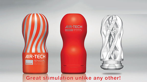 Mặt trước và mặt sau cốc thủ dâm Tenga Air-tech cao cấp